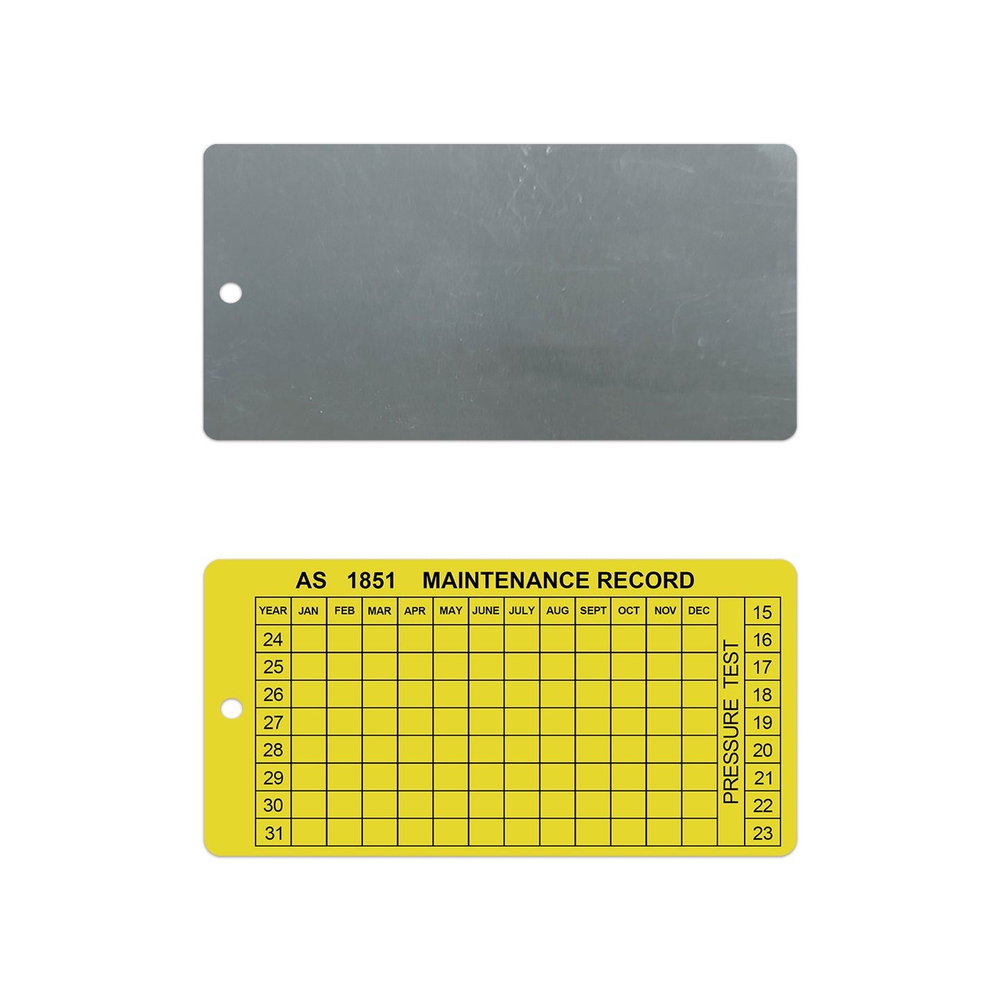 1851 Maintenance Service Record Tags