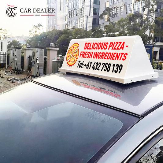 L72 II Custom Branded Magnetic Car Roof Advertising Sign Australia