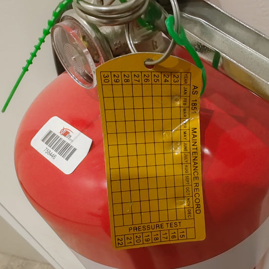 As 1851 Fire Equipment Maintenance Record Tags