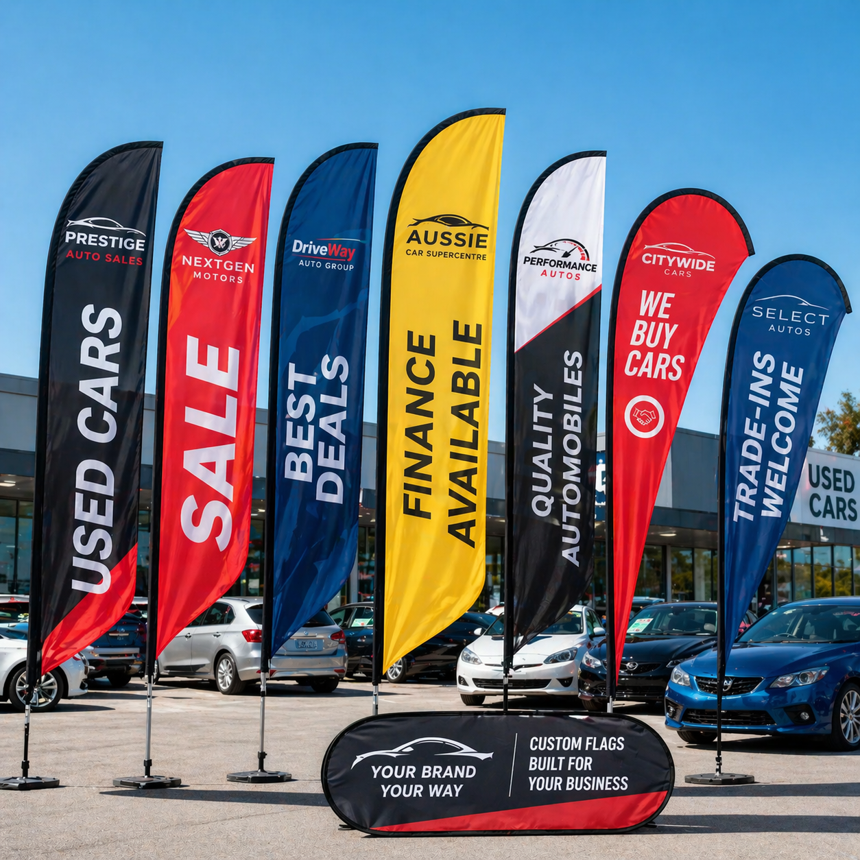 Custom Car Dealer Flag