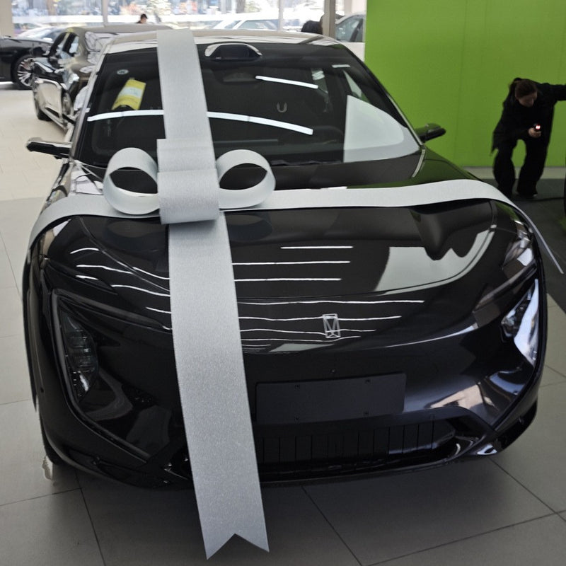 Gold & Silver Car Delivery Bow Ribbons for Showrooms
