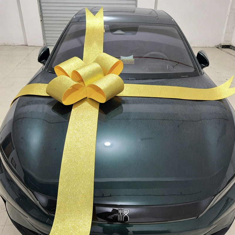 Gold & Silver Car Delivery Bow Ribbons for Showrooms