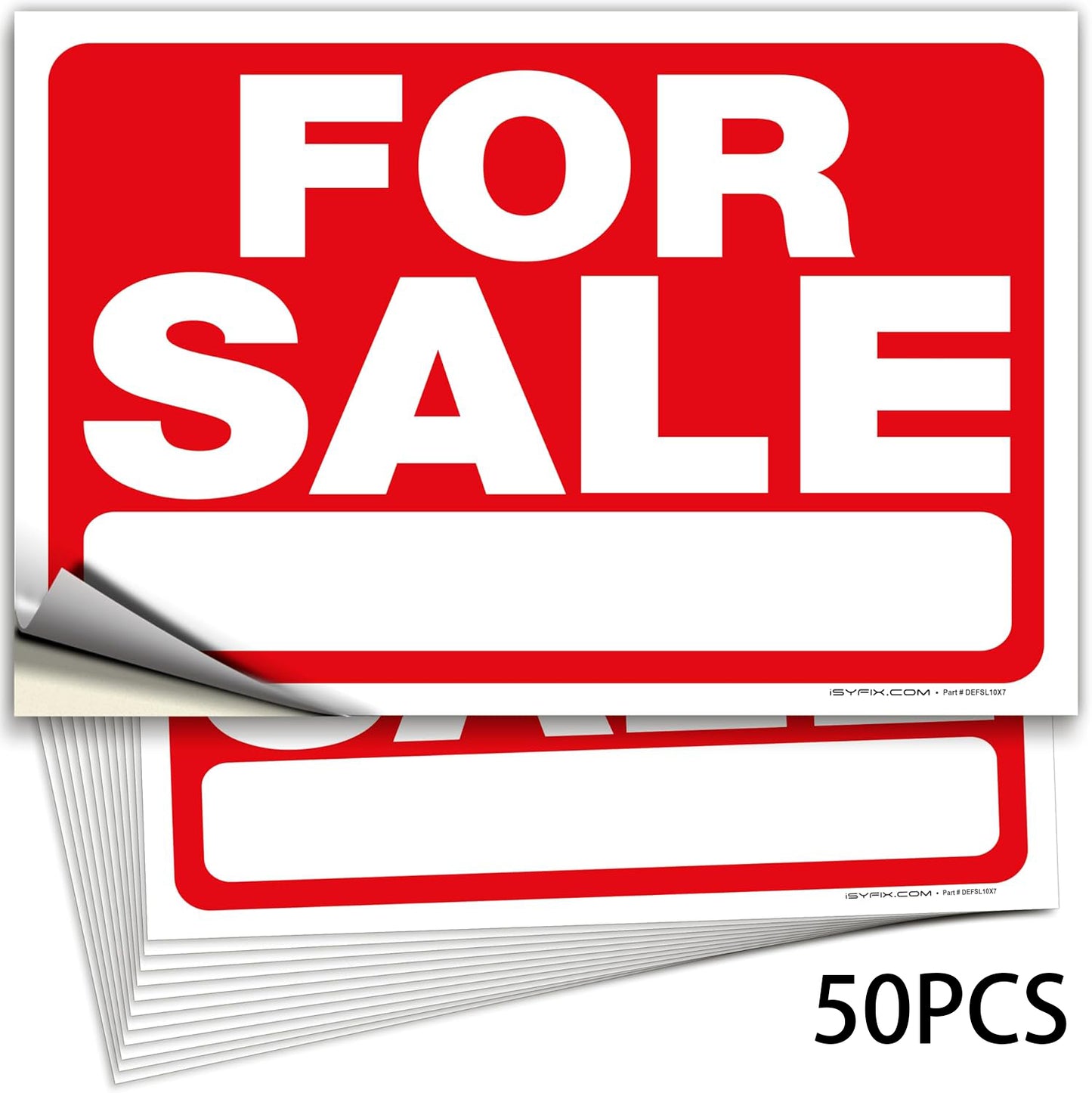 Sale Sign for Car – 50/100PCS 10x7 Inch/25.4x17.8cm Premium Vinyl Decals – Weatherproof Self-Adhesive Stickers