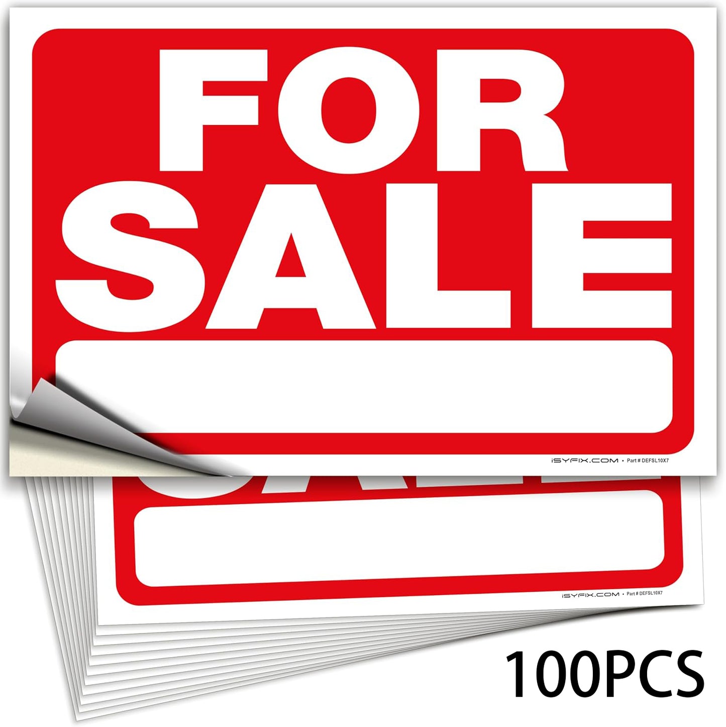 Sale Sign for Car – 50/100PCS 10x7 Inch/25.4x17.8cm Premium Vinyl Decals – Weatherproof Self-Adhesive Stickers