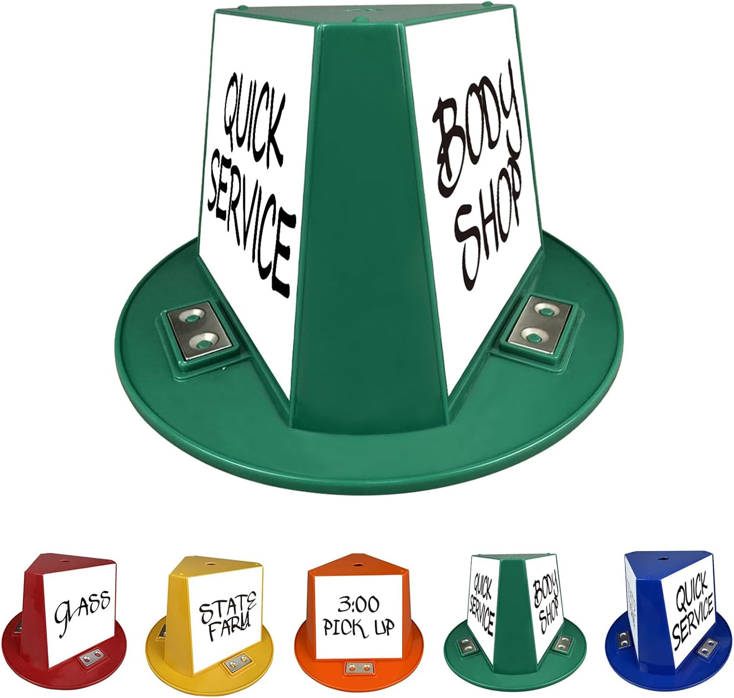 Magnetic Roof Toppers, Magnetic Car Top Hats, Set of 10 with Dry Erase Panels