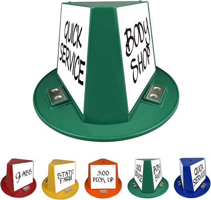 Magnetic Roof Toppers, Magnetic Car Top Hats, Set of 10 with Dry Erase Panels