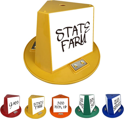 Magnetic Roof Toppers, Magnetic Car Top Hats, Set of 10 with Dry Erase Panels