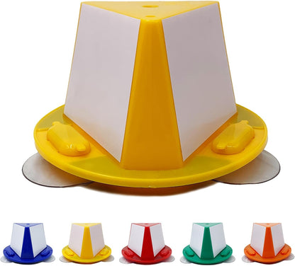 Magnetic Roof Toppers, Suction Cup Car Top Hats, Set of 10 with Dry Erase Panels, Double Adsorption Dual Use Magnetic Car Top Hats