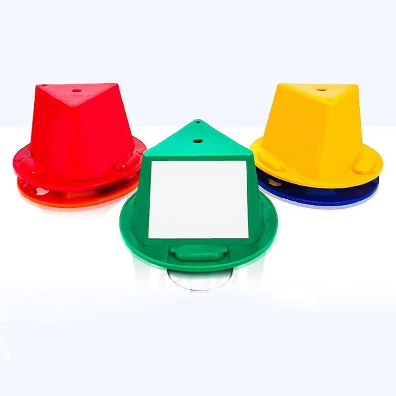 Magnetic Roof Toppers, Suction Cup Car Top Hats, Set of 10 with Dry Erase Panels, Double Adsorption Dual Use Magnetic Car Top Hats