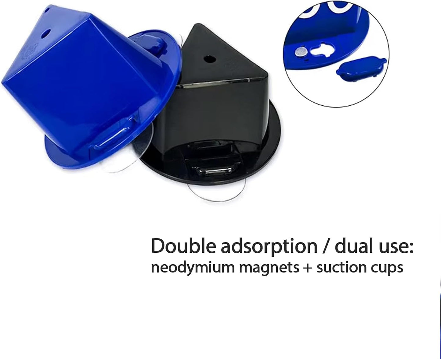 Magnetic Roof Toppers, Suction Cup Car Top Hats, Set of 10 with Dry Erase Panels, Double Adsorption Dual Use Magnetic Car Top Hats