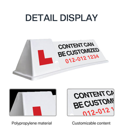 Car Roof Advertising Sign High Visibility Magnetic Cones Car Top Hat