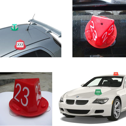 Magnetic Roof Toppers, Suction Cup Car Top Hats, Set of 10 with Dry Erase Panels, Double Adsorption Dual Use Magnetic Car Top Hats