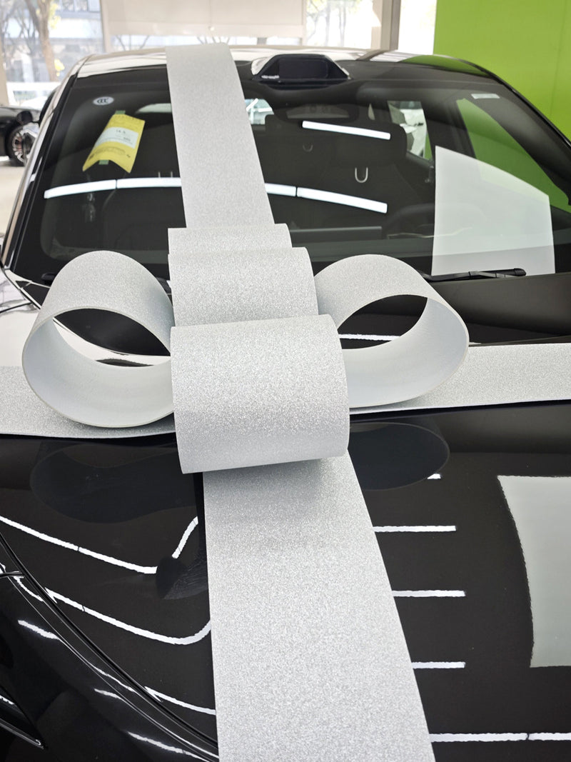 Gold & Silver Car Delivery Bow Ribbons for Showrooms