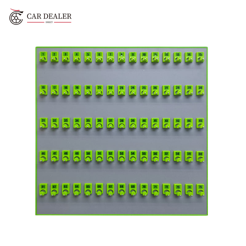 75 Hook Green Wall Mounted Key Holder Board