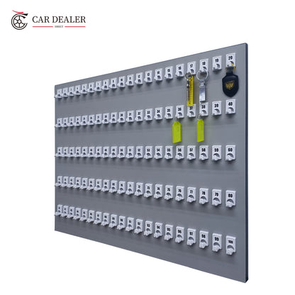 100 Hook Commercial Key Management Board – Minimalist Grey Key Storage System for Dealerships, Workshops & Facilities