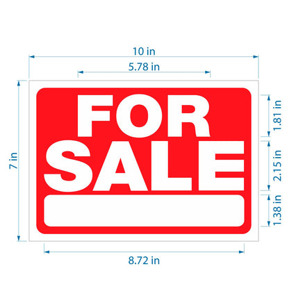 Sale Sign for Car – 50/100PCS 10x7 Inch/25.4x17.8cm Premium Vinyl Decals – Weatherproof Self-Adhesive Stickers