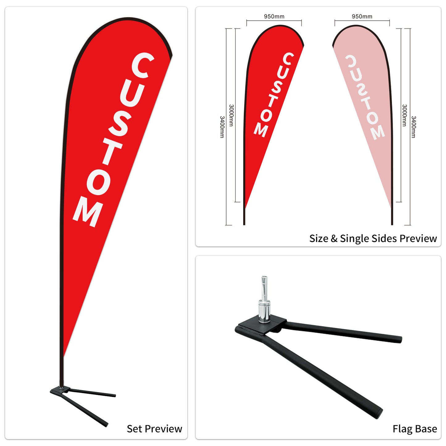 Used Car Dealership Tear Drop Flags