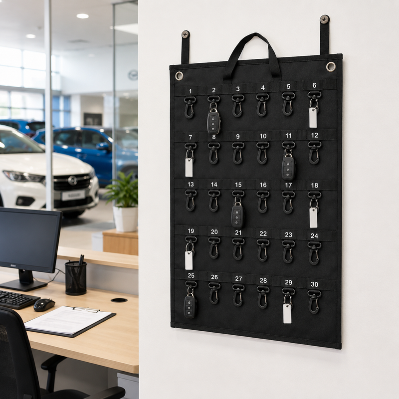 30 hook rollable key case for hotel and office key storage