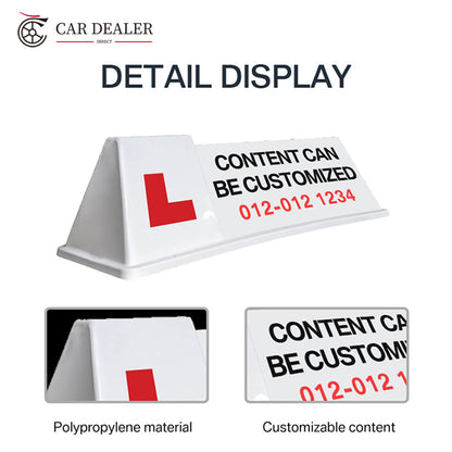 L72 Car Roof Advertising Sign High Visibility Magnetic Cones Car Top Hat