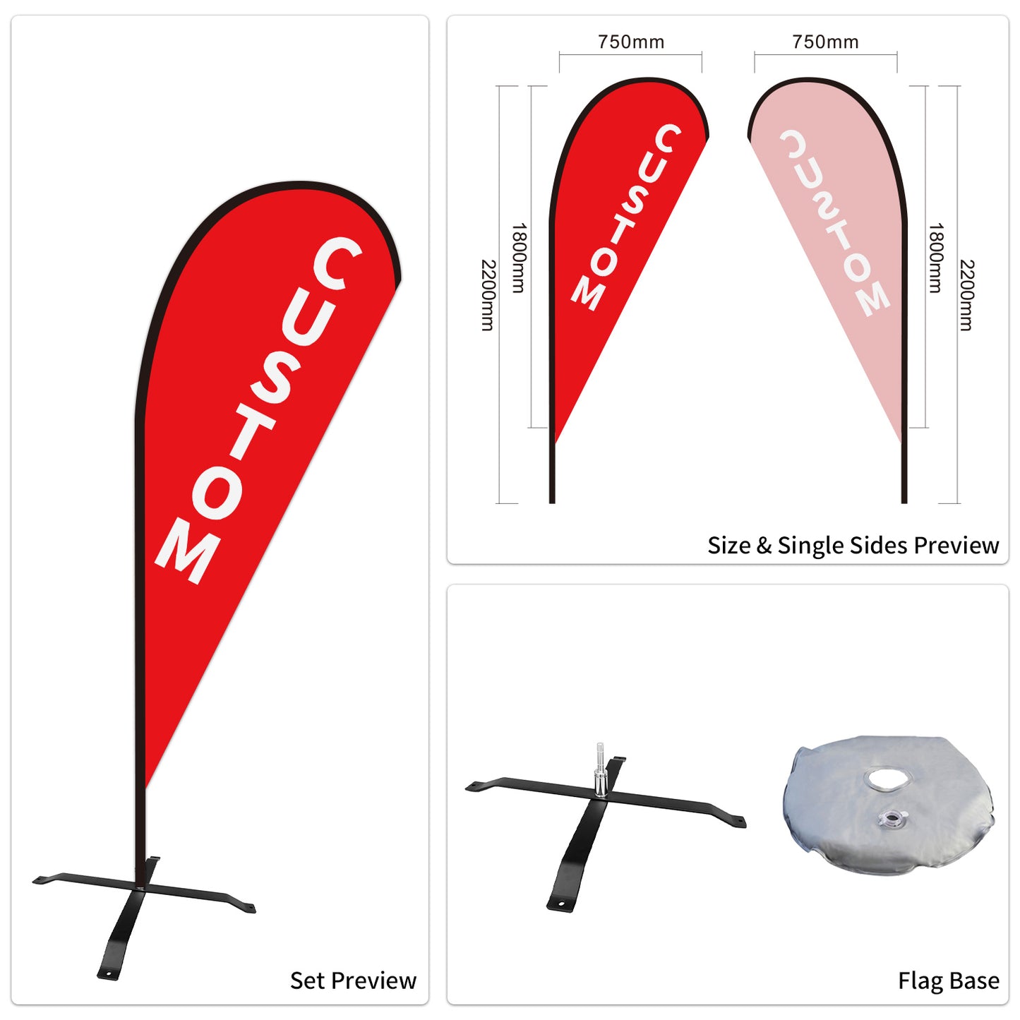 Used Car Dealership Tear Drop Flags