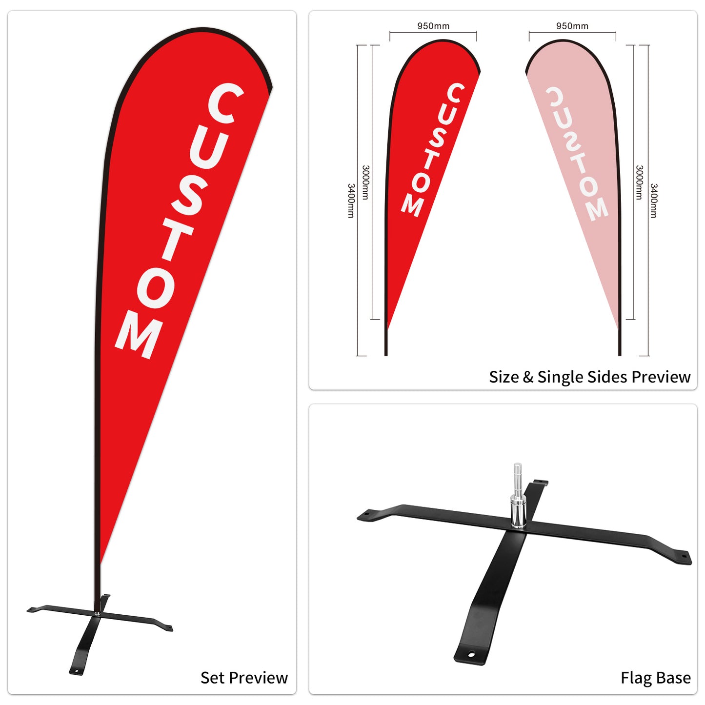 Used Car Dealership Tear Drop Flags
