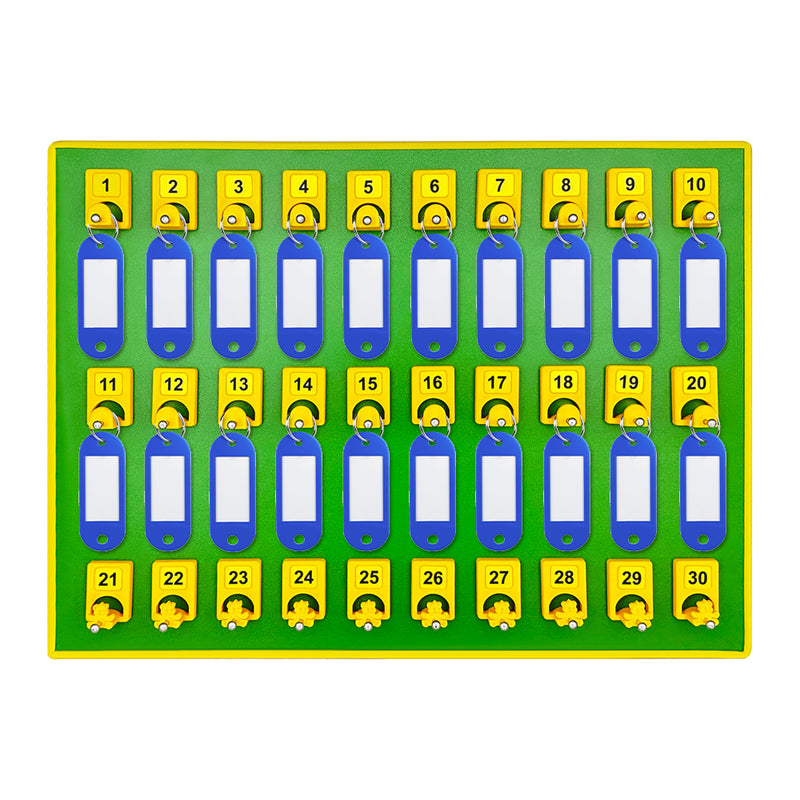 30 Hook Pet-Themed Wooden Key Holder Board