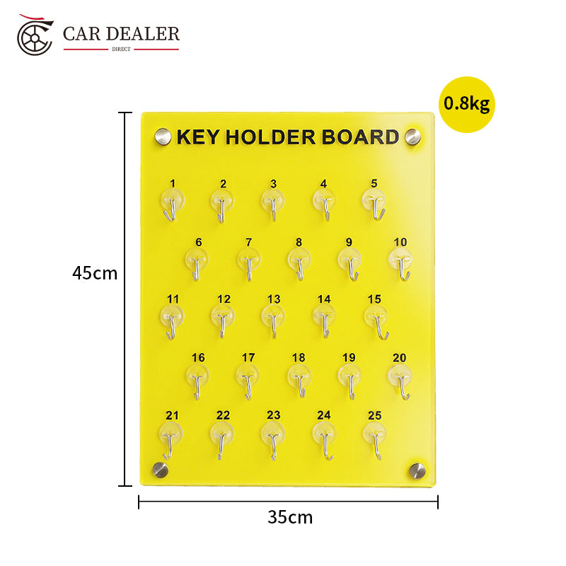 25 Hook PC Key Holder Board for Dealerships & Facilities