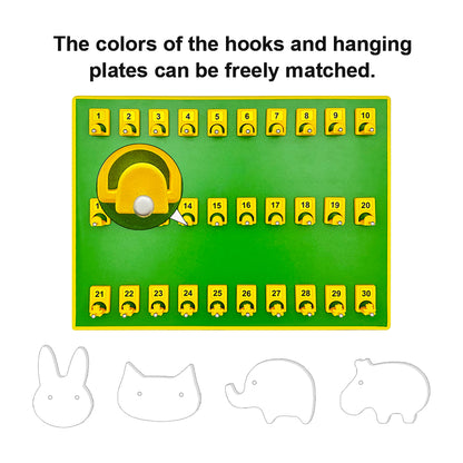 30 Pet-themed Hooks Wooden Car Key Hook Board