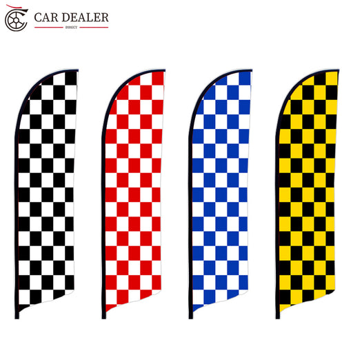 Checkered Swooper Feather Flag