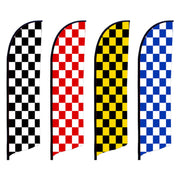 Checkered Swooper Feather Flag