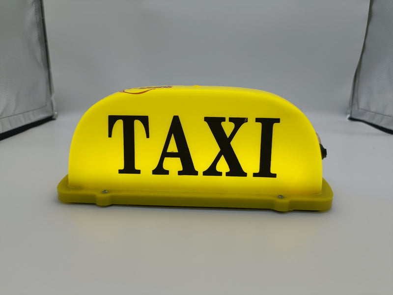USB Rechargeable Magnetic Taxi Roof Sign – Yellow or White