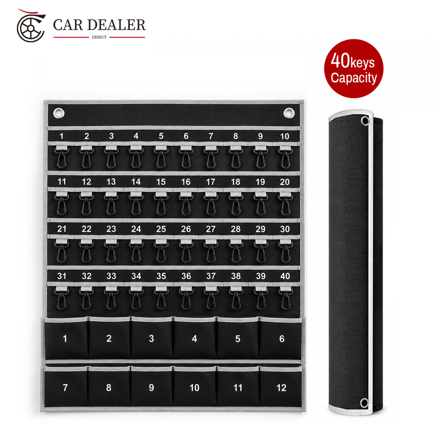rollable key case organizer with pockets for Australian car dealerships and property management