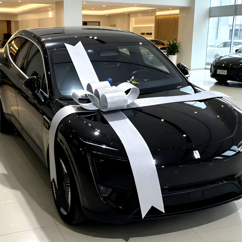Gold Car Delivery Bow Ribbons for Showrooms