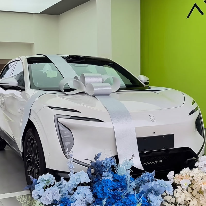 Gold Car Delivery Bow Ribbons for Showrooms