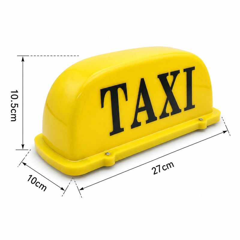 USB Rechargeable Magnetic Taxi Roof Sign – Yellow or White