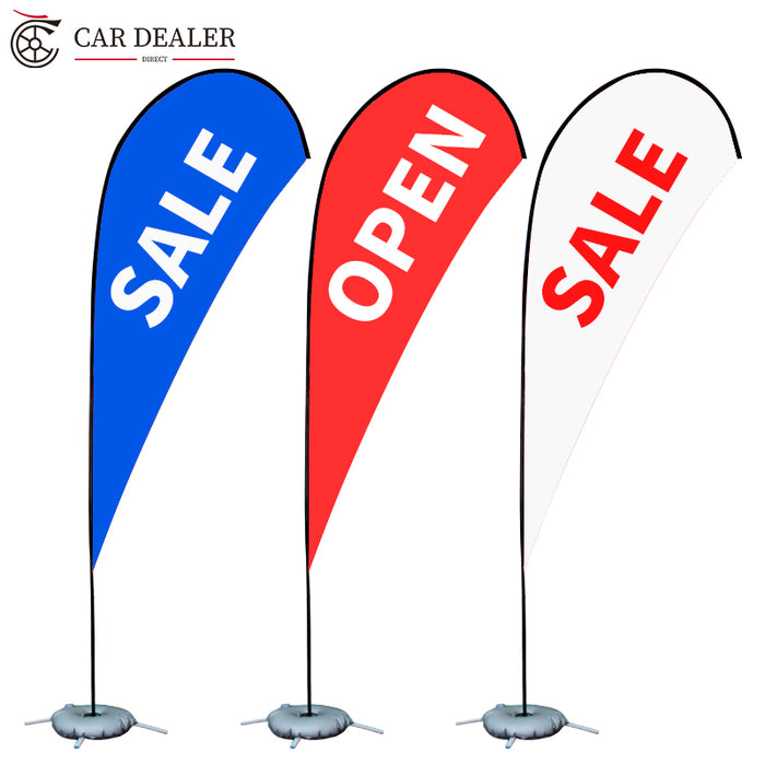 Used Car Dealership Tear Drop Flags — Australia Cardealer-Direct