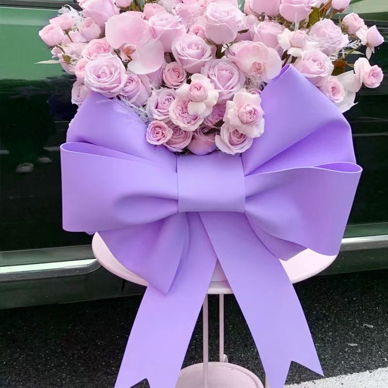 Purple anti-scratch magnetic EVA car delivery bow for vehicle handovers