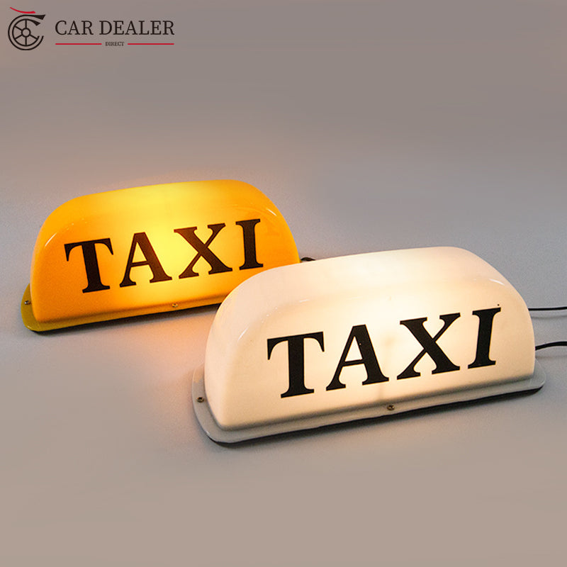 Yellow Roof Top Taxi Service Cab Sign — Australia Cardealer-Direct