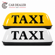 White and yellow magnetic 12V LED taxi roof signs for 5-piece cartons