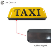Magnetic taxi roof sign product range in white and yellow
