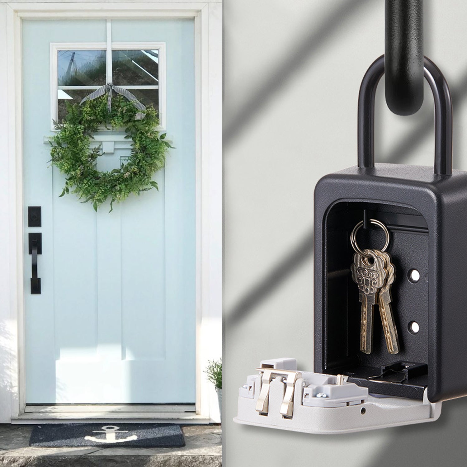 Wall Mounted House Key Safe Lock Holder Box Secure Car Key Box ...