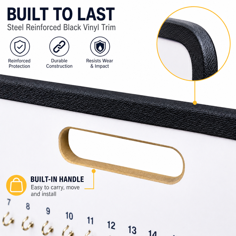 105 Hooks Wooden Car Key Hook Board
