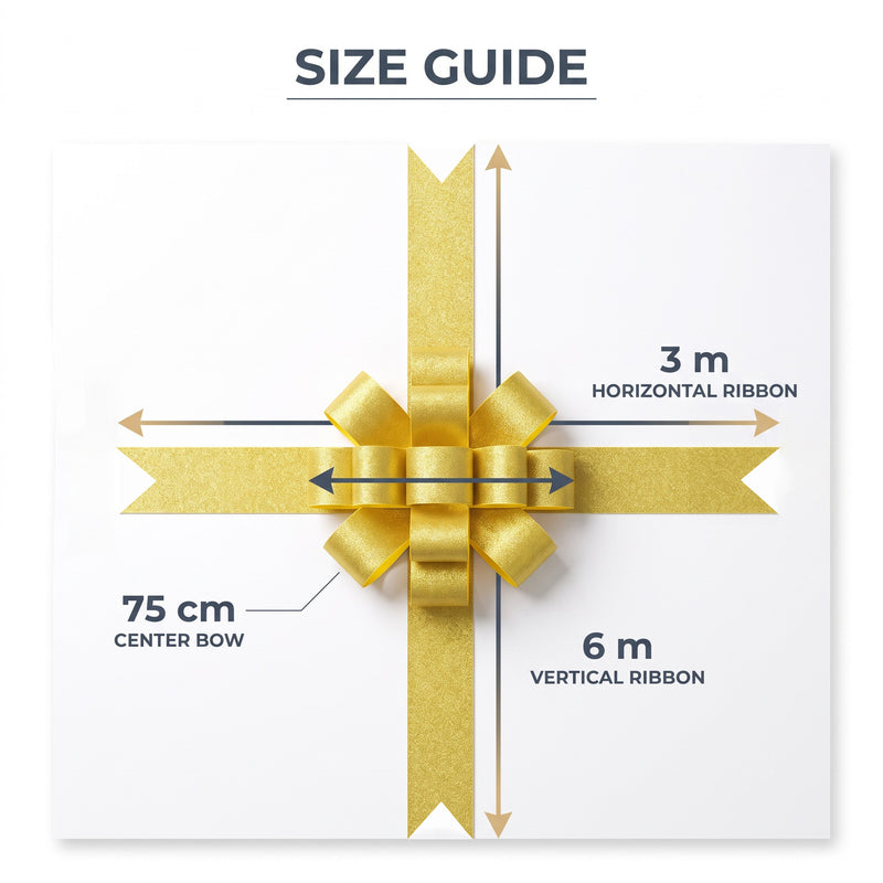 Gold Car Delivery Bow Ribbons for Showrooms